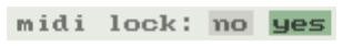 midi lock: no yes