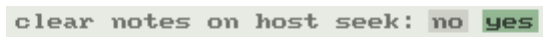clear notes on host seek: no yes