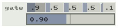 gate row with popup slider